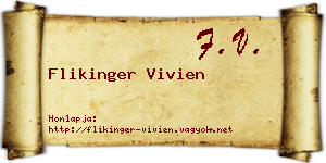 Flikinger Vivien névjegykártya